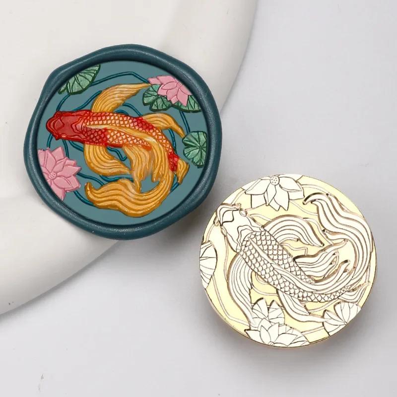 4Cm Large Chapter Head Series Sealing Wax Seal Fire Lacquer Seal Brass Chapter Head Craft Supplies Stamp Gift Handicrafts