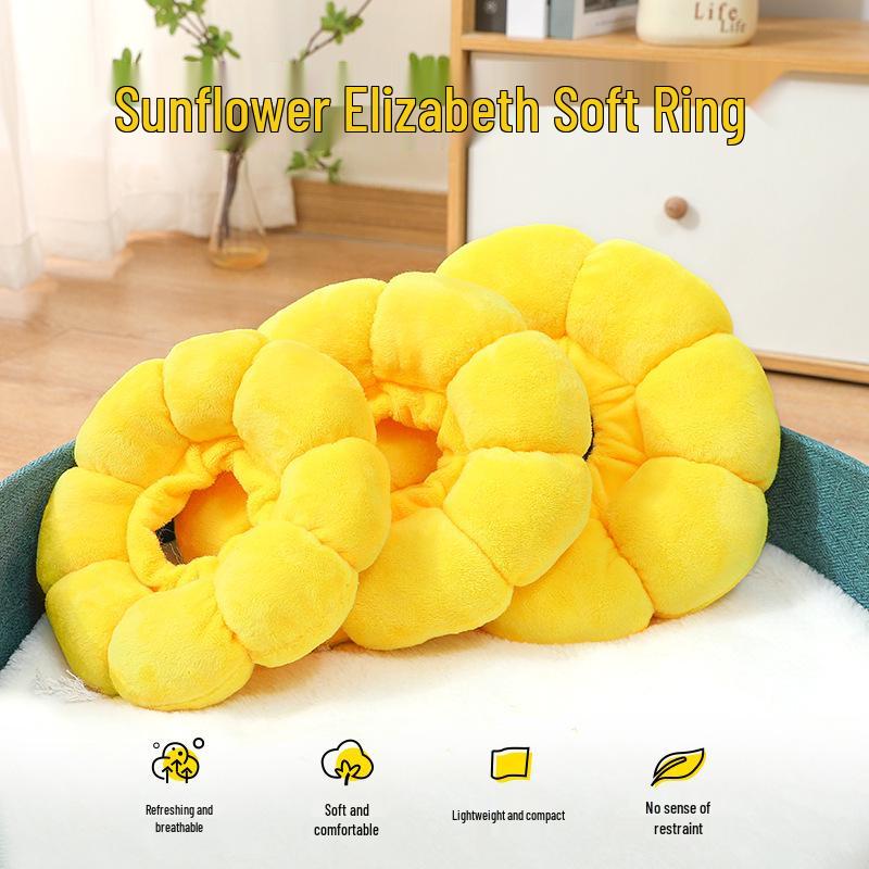 Sunflower Elizabethan Anti-Lick Collar for Cats & Dogs