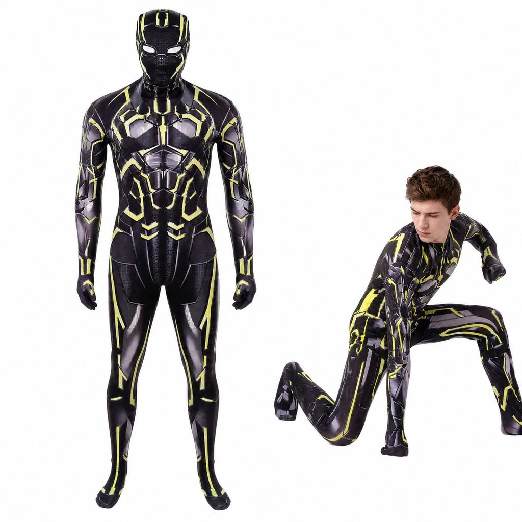 Black Jumpsuit Cosplay Costume for Halloween Party and Role Play Events