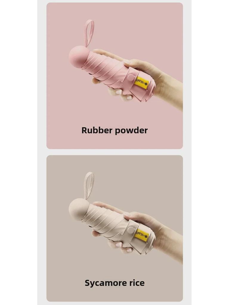 50% Folding Women's Dual-Purpose Mini Portable Pocket Capsule Umbrella - High-Grade Sun Protection