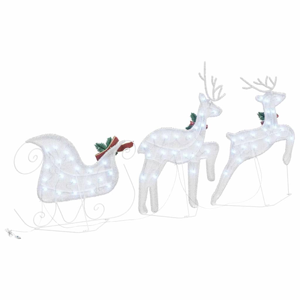LED Deer Set 3 Pcs Cool White Fabric