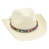 Colorful Beaded Beach Hat Ethnic Style Cowboy Straw Hat Panama Sun Protection Sun Hat Spring Summer Spanish Jazz Hat