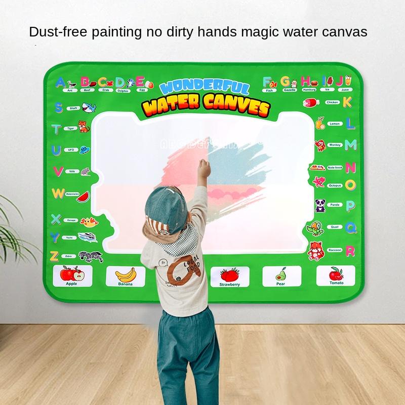 150X100Cm Magic Water Canvas Graffiti Drawing Board Repeatedly Doodle Water Painting Carpet Reusable Drawing Mat Kids Toy Gift