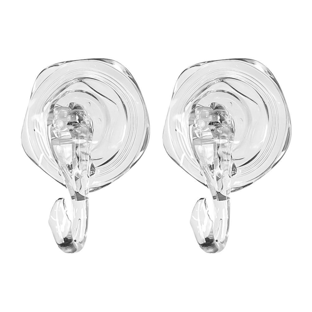 

2 Pcs Wreath Hanger Removable Suction Cup Hook Heavy-Duty Suction Hanger for Windows Tiles Glass Smooth Door білий