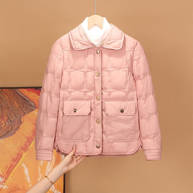 Shirt collar winter new down jacket women's short light casual fashion versatile down jacket tide