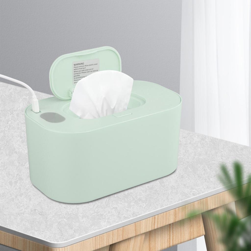 Portable Heated Wipe Dispenser Quick Heating System with Large Capacity Box Tissue