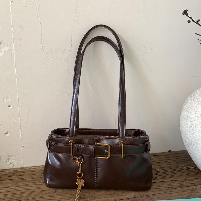 Retro portable commuter bag women's autumn and winter 2025 new trendy fashion Korean underarm bag versatile large capacity bag