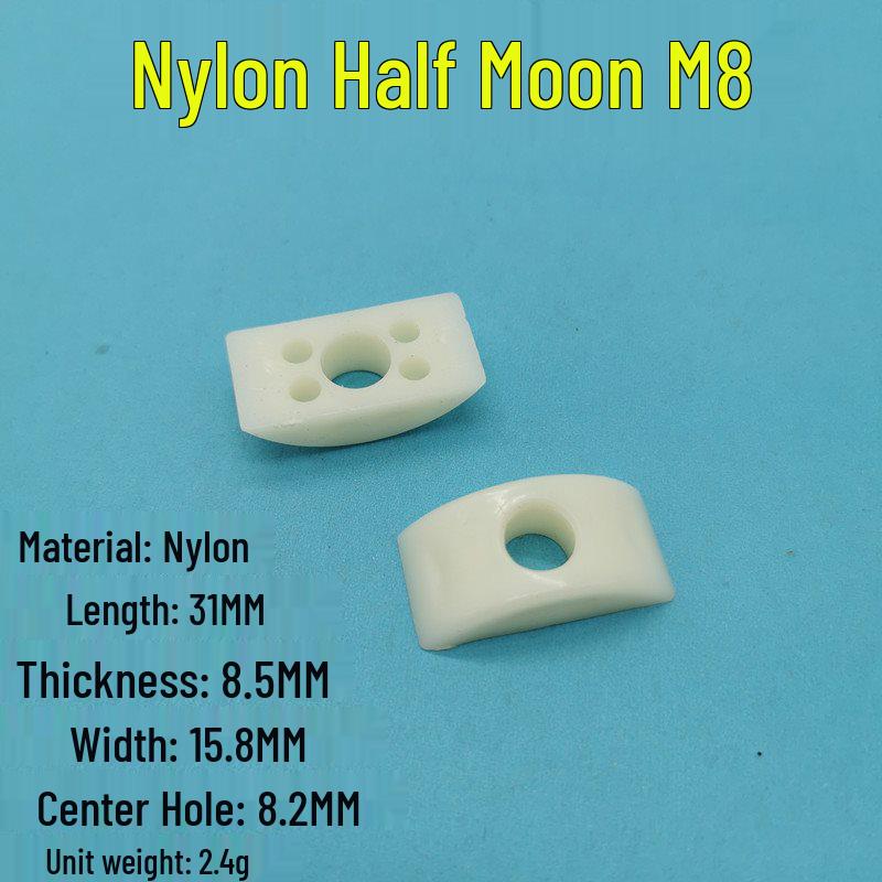 M8M10 Crescent Plastic and Iron Washer - Half-Moon Furniture Nut Accessory