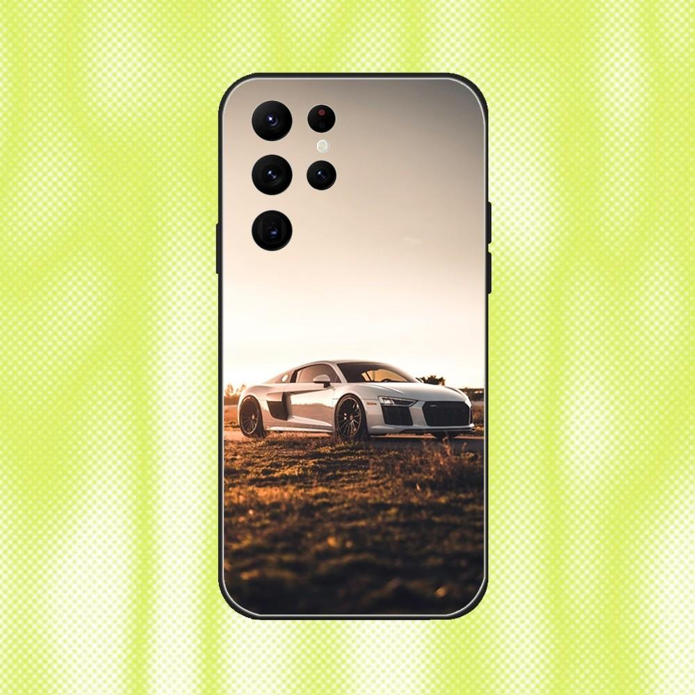 A-AudiS Car R8 V10 Phone Case For Samsung S 25,24,23,22,30,21,10,9,Ultra,Plus,Lite,FE,4,5G Black Soft Case Samsung S24fe
