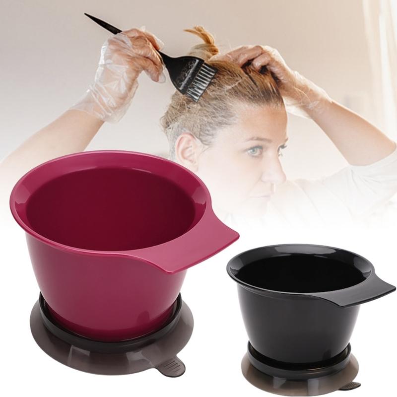 3Pcs Plastic Hair Dyeing Mixing Containers Slip Resistant Bottom 500ml Clear Scale Markings Salon Stylist Essential