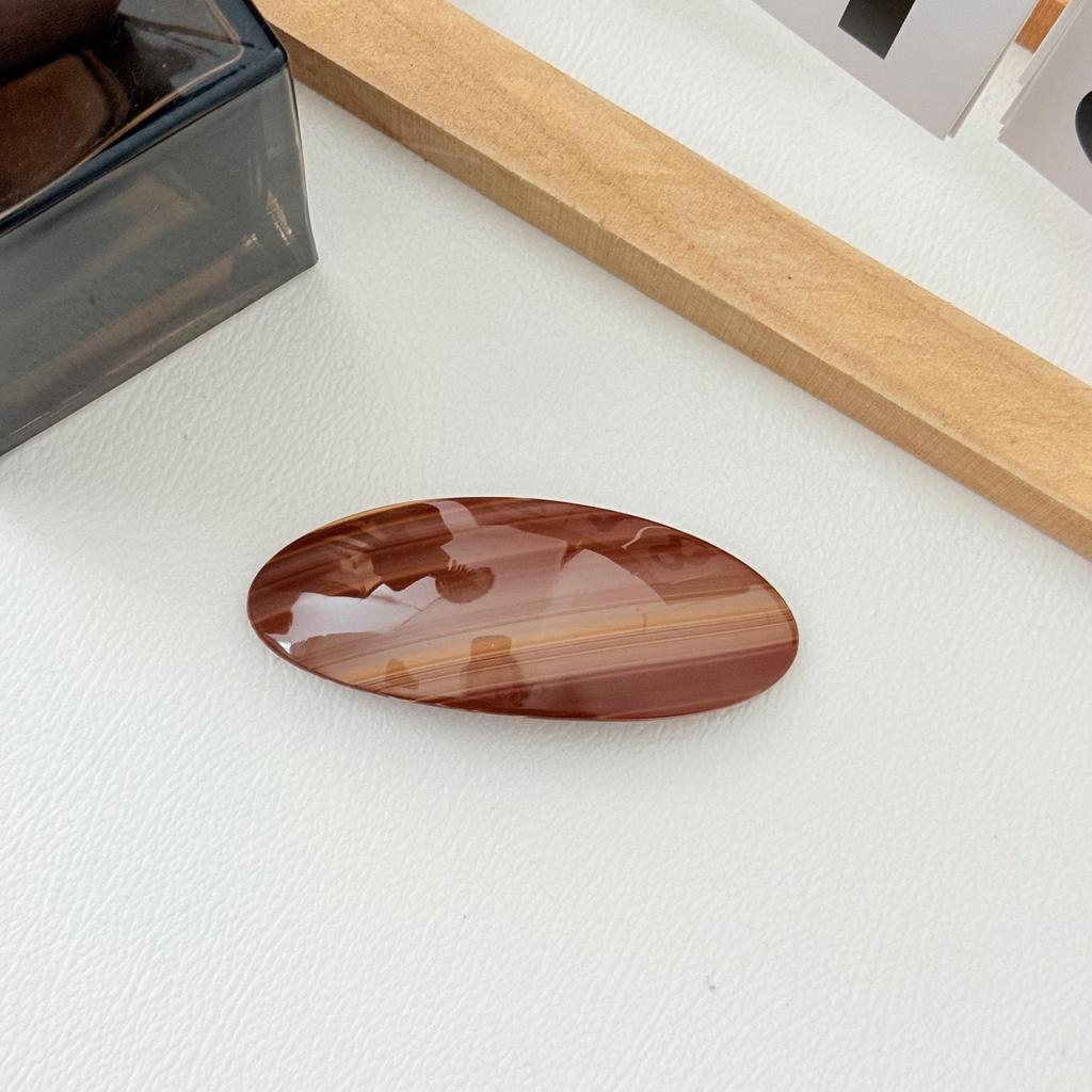 Clips de Păr Oval din Acetate Franceză pe Stoc pentru Cozi de Cal & Breton - Clips cu Arc și Accesoriu pentru Păr Parțial Strâns