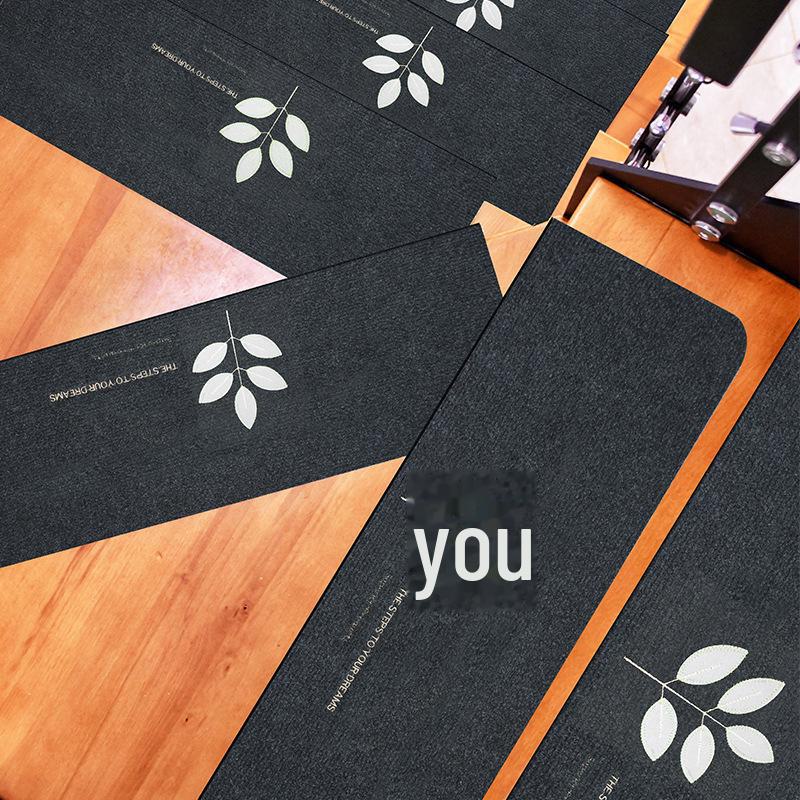 Machine Washable Non-Slip Luminous Stair Mats – Glue-Free Self-Adhesive Wood Foot Mats