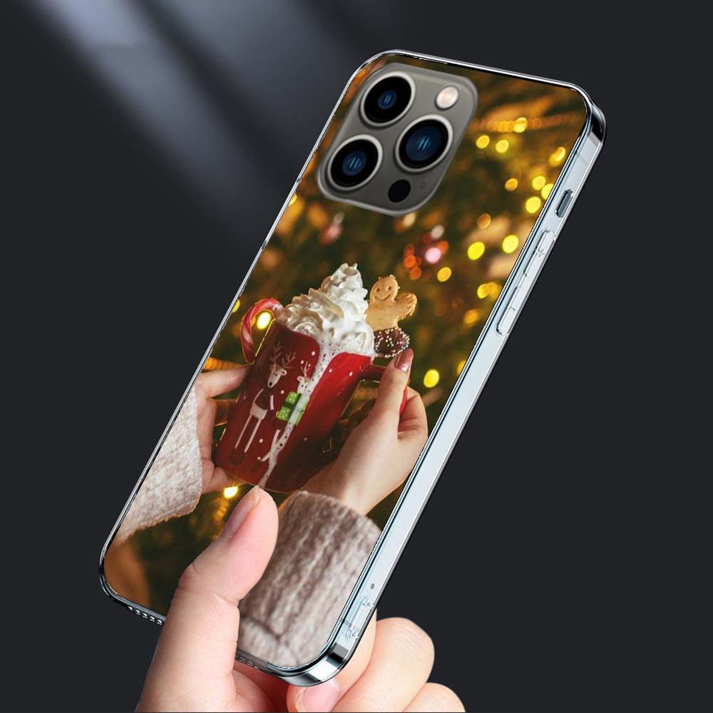 

Winter Coffee Christmas Phone Case For Iphone 16E 15 Pro 14 Plus 17E 16 17 Pro Max Air 11 12 13 Mini Shockproof Capa Cute Cov iPhone 16 Pro Max