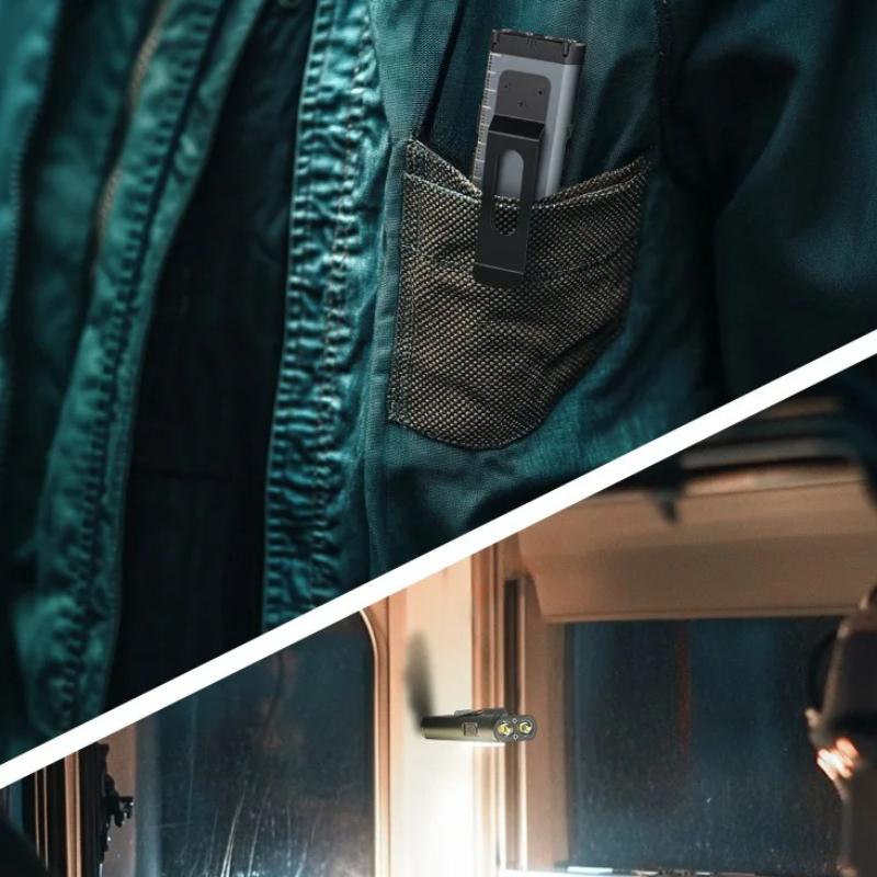 Neues Mini EDC Arbeitslicht Starke LED Akku Taschenlampe USB Aufladung Magnetischer Stiftclip Licht COB Weitbereich Flutlicht Duales Licht