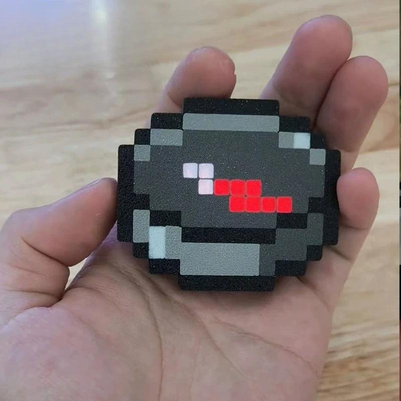 

3d Printed Mc Compass Magnetic Gaming Keychain Pendant Simple Design Kids Birthday Gift Home Decor Craft чёрный