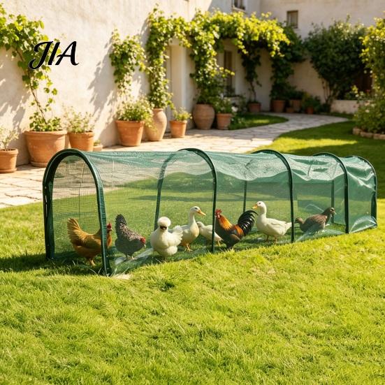 Small Animal Playpen for Yard Foldable Chicken Tunnel, Portable Poultry Run, Instant Setup, Predator Sunshade Net Run Proof Outdoor Protection