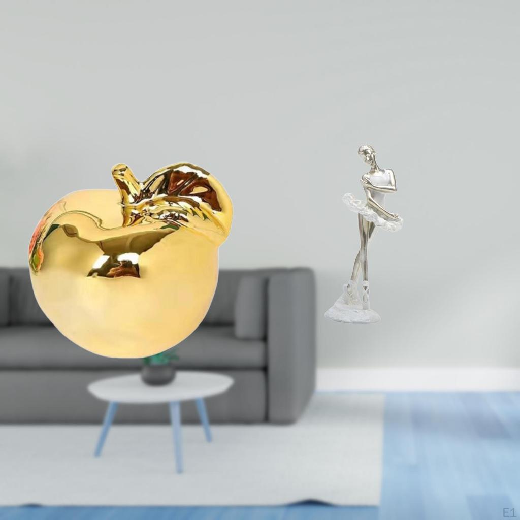 Elegant Fruit Ballerina Ceramic Figurine Sculpture Creative Modern Art Ornament for Desktop Bedroom
