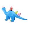 Inflatable Blue Dinosaur Xmas Decor 5.9ft High 10.2ft Long LED Blow Up Dinosaur Father Xmas Decoration for Outdoor Yard