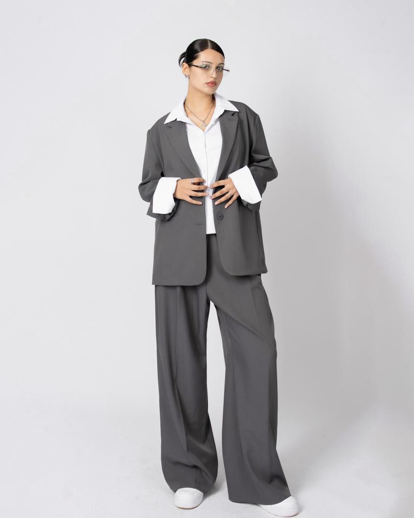 Kulsiseu Css Wide Slacks-028 (Grey)
