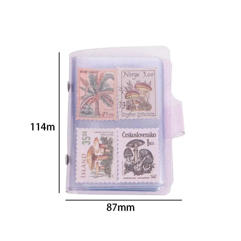 Cute Mini Photo Album Transparent 3-inch Cards Storage Bag Glitter Jelly Color Photography Card Stock Instax Album Card Holder