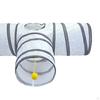 Collapsible 3 Ways Cat Tunnel Tube Toys Agility Play Durable Structure Foldable Pets Maze