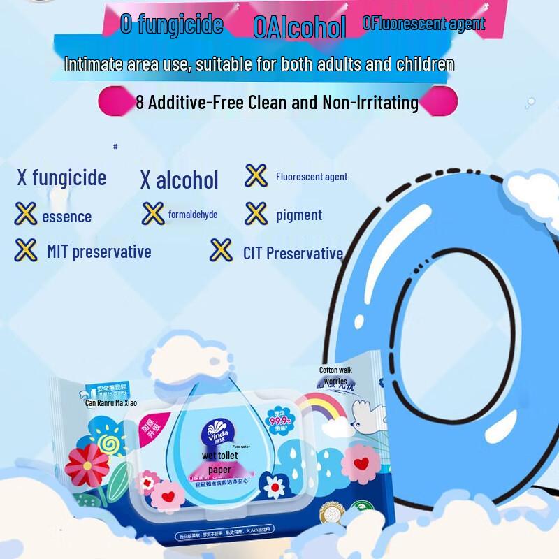 Vinda Spülbare feuchte Toilettentücher
