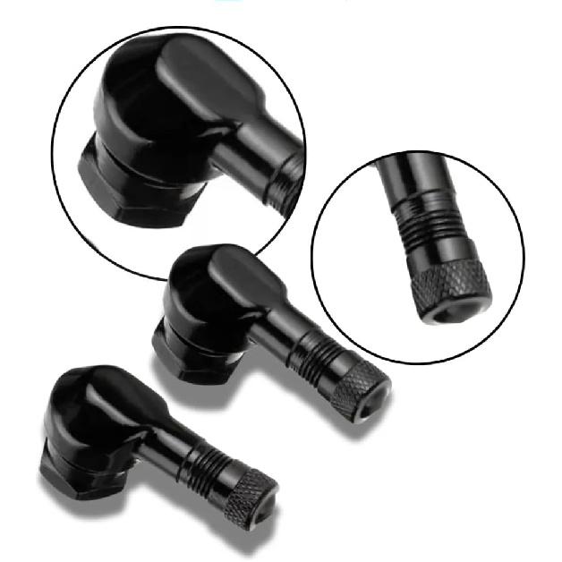 MACHSWON 2Pcs 11.3mm Aluminum Motorcycle 90 Degree Angle Wheel Tire Stem Tubeless Valve 2*CNC 90 Degree Motorcycle Angle Wheel Tyre Valve Tire Stem