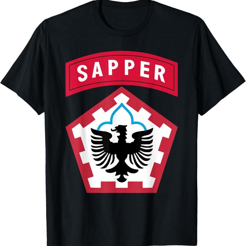 New Limited 555Th Engineer Brigade Patch With Sapper Tab En T Shirt