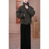Thickened Warm Winter Plaid Cotton Jacket for Women Loose Casual Slimming Versatile Basic Outerwear Padded Coat