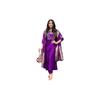 GoSriKi Women' Silk Blend Straight Embroidered Kurta with Pant & Dupatta (MANUSHI BEGANIGS_XL_Begani_XLarge)