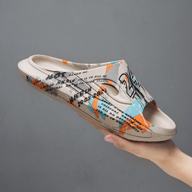 

Наступаючи на лайно, відчуваєш себе як Guochao Wu word тапочки чоловічий літній верхній одяг босоніжки з товстим дном домашні щоденні нековзкі домашні чоловічі тапочки 45-46 темного кольору хакі