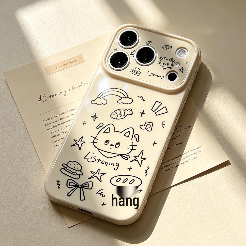 Hearing Cat iPhone 17PM/16 Anti-fall Case for Women - Stylish & Durable