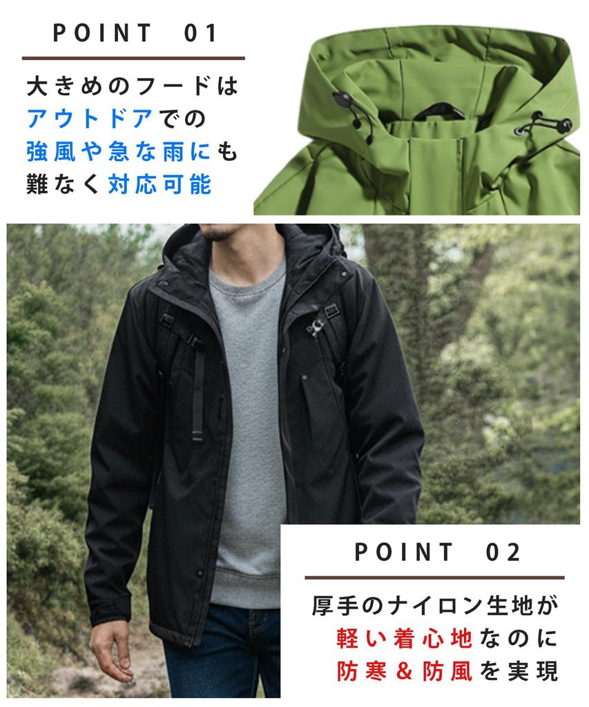 Mountain Windproof and Perfect for and Stylish and and Product J.STORE Men's Full-Zip Parka, Cold-Proof, Camping, Fishing, More. Cool, Casual,
