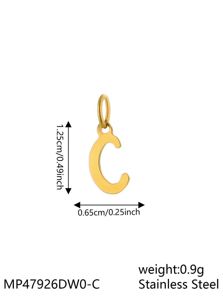 CARLIDANA INS New Fashion Initial Charm Stainless Steel 18K Gold Plated Letter Pendant Alphabet Necklace for DIY Jewelry