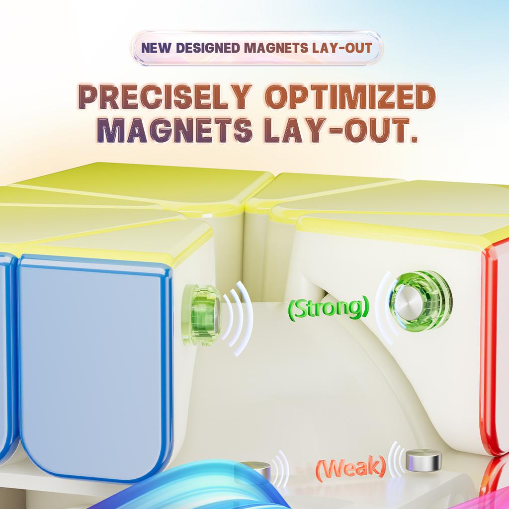 YongJun MGC SQ V2 Upgrade Edition Magnetic Speed Cube Competition Racing Anomalous Shape Intelligent Toy Twist Puzzle