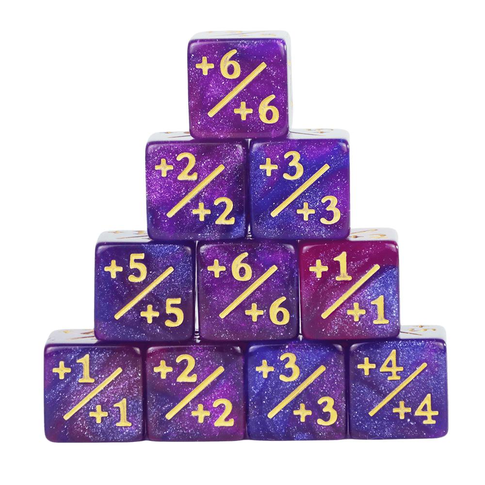 10-Pack Dice Counter Token Dice D6 Dice Compatible Card Game Competition Math Teaching Tools Accessories