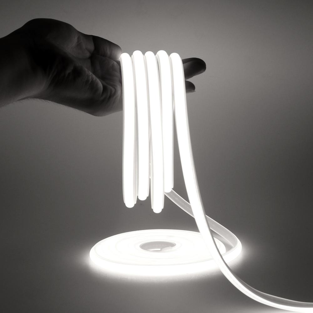 220V Switch COB LED Neon Strip Light 288LED AC EU Power Plug Kit White Pink Red 10 Color Waterproof Flex Tape Home Kitchen Decor
