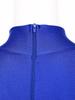 Womens Dance Practice Bodysuit Mock Neck Long Sleeve Solid Color Zipper Back Stretchy Leotard Gymnastics Wear