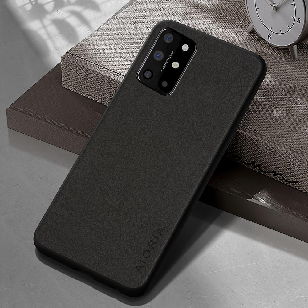 Phone Case: Luxury Retro Synthetic Leather Phone Case for Oneplus 9RT 9R 9 8 7 Pro US 6T 8T 7T Pro Matte Soft Bumper Hard Back Cover