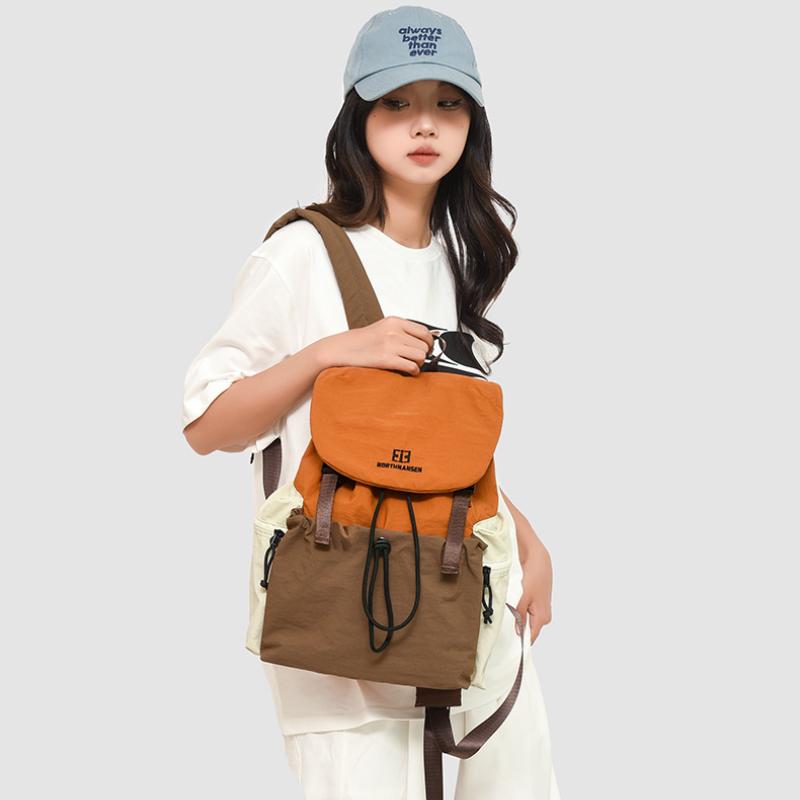 Fashionable Lightweight Student Backpack Large Capacity Casual Travel Women's Backpack Men's Color-Block Backpack High-End Feel