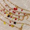 Retro European Style Strawberry Necklace Fruit Series Love Chain Choker Cherry Bracelet  Travel