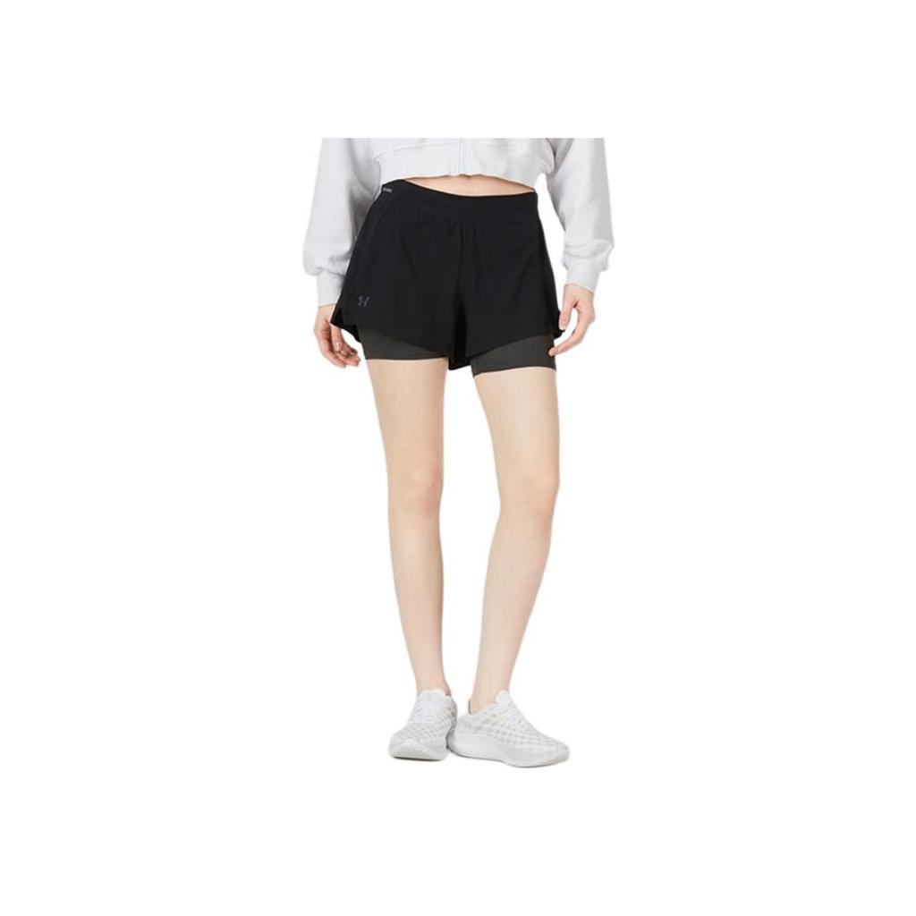 Under Armour Pure Color Elastic Waist Casual Breathable Shorts Women Bottoms Grey 1326987-010