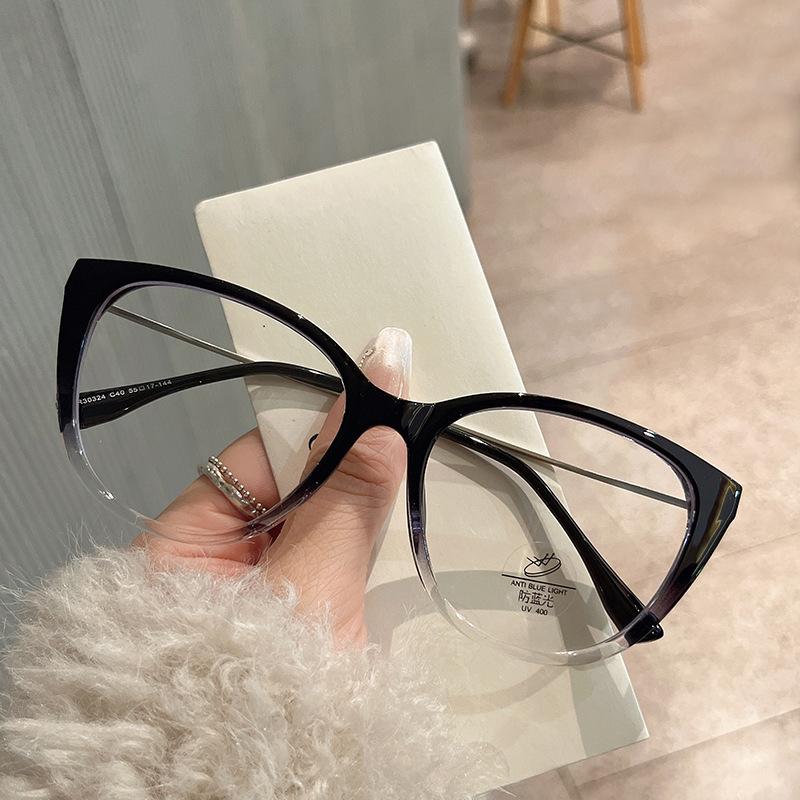 Cat Eye Shape Glasses Frame Men  Material Anti Blue Light Glasses Women Fashion Stylish Glasses For Women Frames