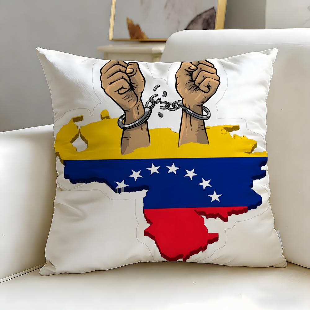 classic country Venezuela Cushion Cover Soft & Easy-Wash Pillow Case – Versatile for Couch, Bed, Travel and Office