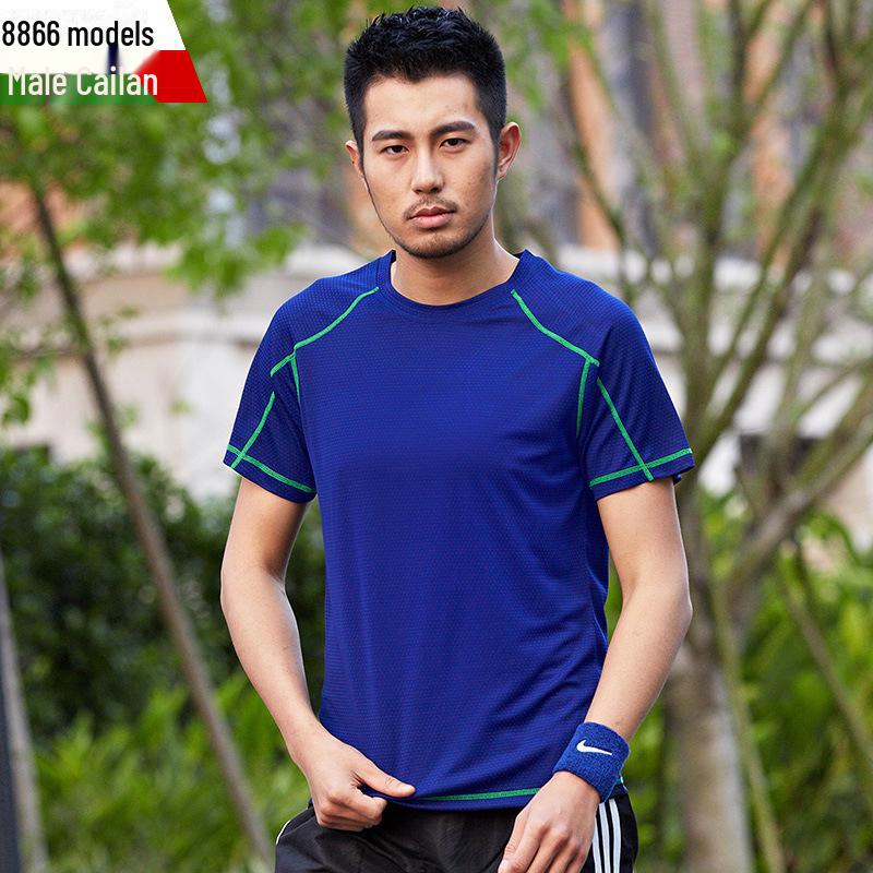 

Быстросохнущие рубашки: Мужские модели с коротким рукавом, женские модели из дышащей ткани и в культурном стиле для летнего бега, фитнеса и рекламы. Medium