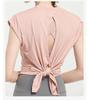 Women's Quick-Dry Sports T-shirt with Stylish Back Design for Yoga and Fitness