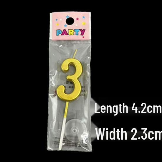 Gold Number Candles for Birthday Cake: Individually Bagged Cake Toppers for Children's First Birthday Decorations
