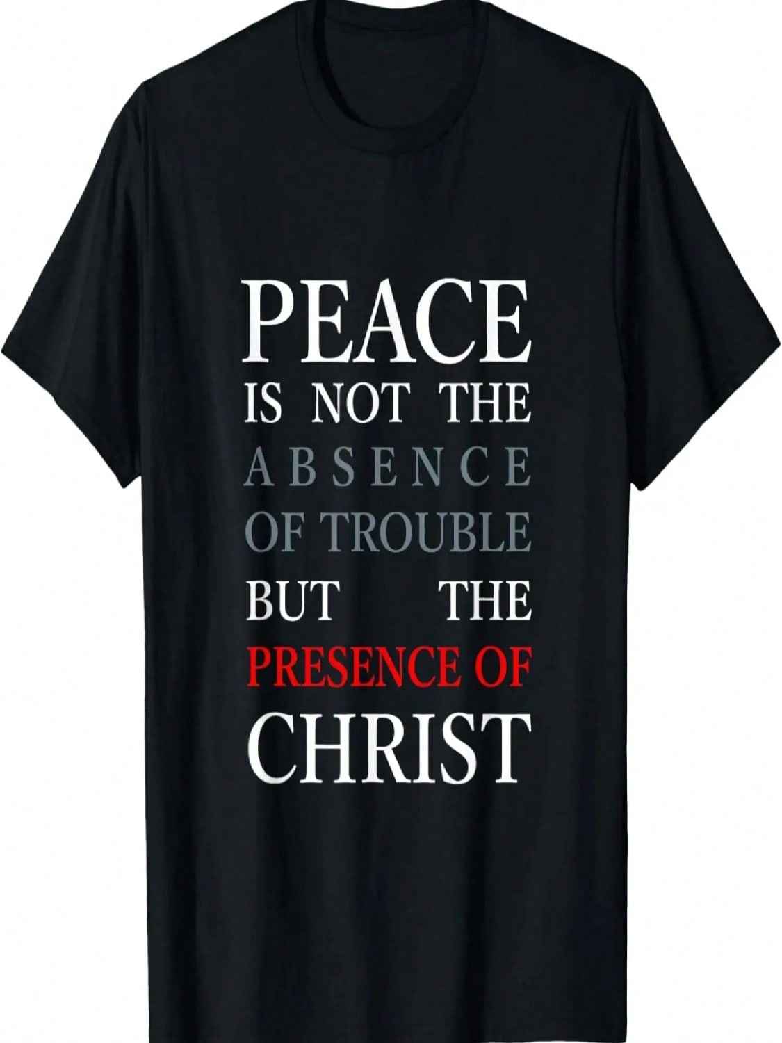 Great  T-Shirt About Peace In Christ (Black _ Blue) S разноцветный