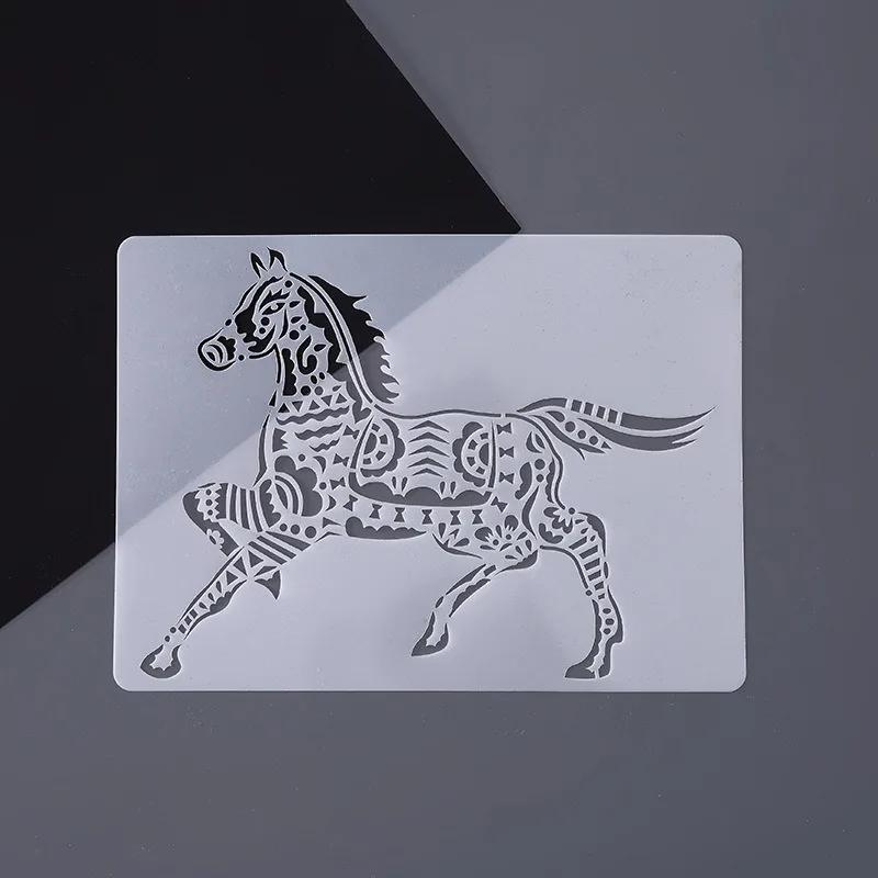 New Creative DIY Animal Theme Stencils Painting Template Lace Ruler Personalized Scratch Drawing Stencils for Painting and Decor