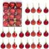 24 Piezas 3Cm Adornos de Bolas de Navidad Bolas para Árbol de Navidad Colgante para Árbol de Navidad Suministros Festivos para Fiestas Decoración Navideña